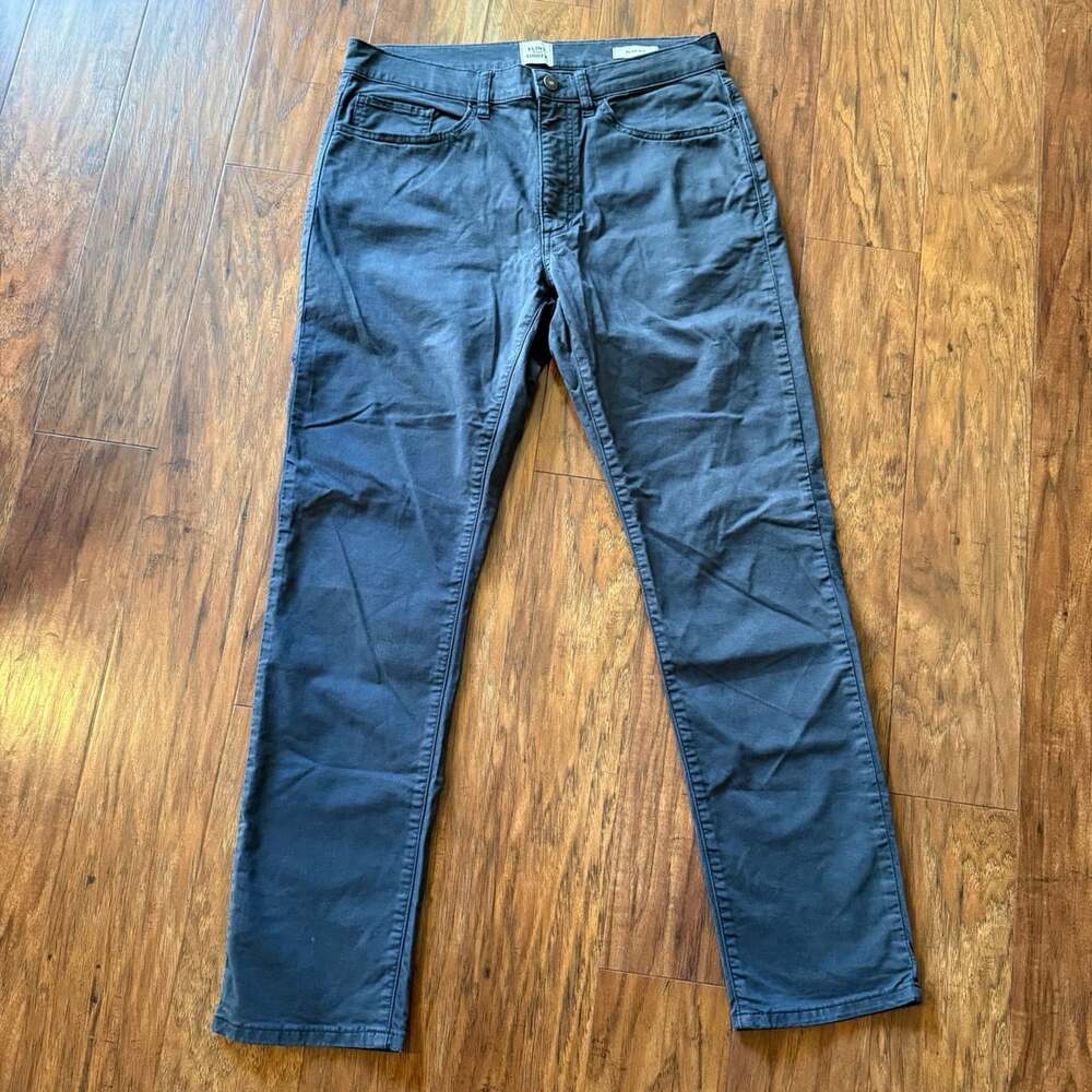 Flint and Tinder 365 Pant Mens 31x29 Charcoal Grey Slim Fit Stretch Chino Five